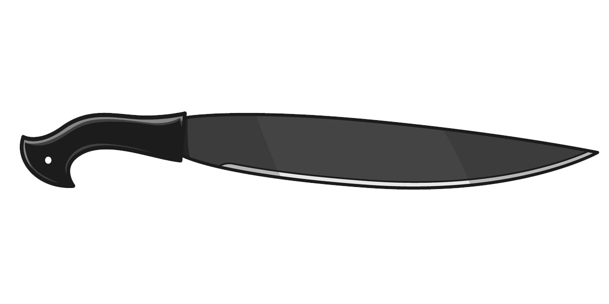 Barong machete from the Philippines — leaf shaped blade